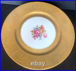 6 Antique Limoges France Heavily Gold Encrusted With Bouquet Dinner Plates 6 Antique Limoges France Heavily Gold Encrusted With Bouquet Dinner Plates