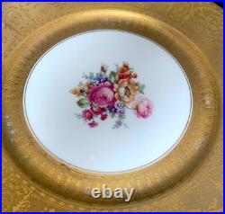 6 Antique Limoges France Heavily Gold Encrusted With Bouquet Dinner Plates 6 Antique Limoges France Heavily Gold Encrusted With Bouquet Dinner Plates