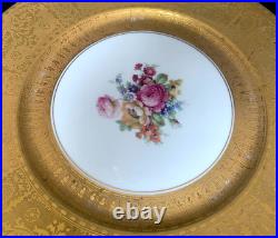 6 Antique Limoges France Heavily Gold Encrusted With Bouquet Dinner Plates 6 Antique Limoges France Heavily Gold Encrusted With Bouquet Dinner Plates