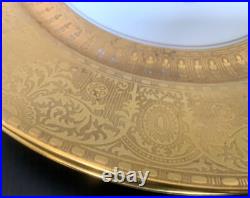 6 Antique Limoges France Heavily Gold Encrusted With Bouquet Dinner Plates 6 Antique Limoges France Heavily Gold Encrusted With Bouquet Dinner Plates