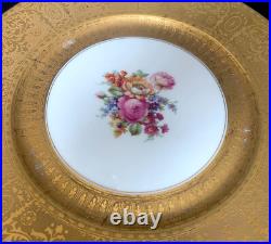 6 Antique Limoges France Heavily Gold Encrusted With Bouquet Dinner Plates 6 Antique Limoges France Heavily Gold Encrusted With Bouquet Dinner Plates