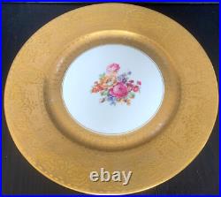 6 Antique Limoges France Heavily Gold Encrusted With Bouquet Dinner Plates 6 Antique Limoges France Heavily Gold Encrusted With Bouquet Dinner Plates