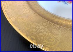 6 Antique Limoges France Heavily Gold Encrusted With Bouquet Dinner Plates 6 Antique Limoges France Heavily Gold Encrusted With Bouquet Dinner Plates