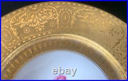 6 Antique Limoges France Heavily Gold Encrusted With Bouquet Dinner Plates 6 Antique Limoges France Heavily Gold Encrusted With Bouquet Dinner Plates