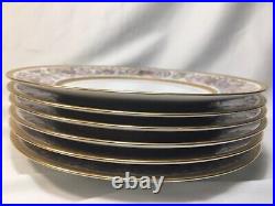 (6) Antique Sevres 1846 Gold Encrusted'Chateau de St Cloud' 9.75 DINNER PLATES