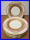 6-Black-Knight-Dinner-Plates-Pink-Cream-With-Encrusted-Gold-Ladies-In-Cameos-01-rcvp