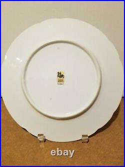 6 Black Knight Dinner Plates Pink Cream With Encrusted Gold & Ladies In Cameos