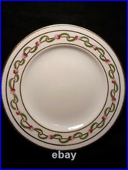 6 George Jones Sons England Crescent Pink Rose Wreath With Gold Trim Dinner Plates