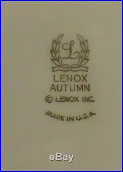 6 LENOX Autumn Presidential 10 1/2 Dinner plates Gold Back Stamp MINT