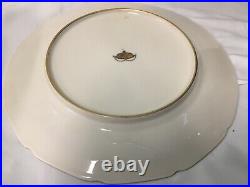 (6) Rosenthal Ivory Red Filigree & Gold Encrusted 10.625 DINNER PLATES