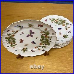 6 Royal Crown 6971 (Japan) Spring Time 10 1/2 Dinner Plates withGold Trim