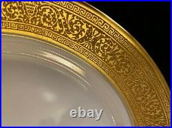 6 Vintage H&c Selb Bavaria Gold Encrusted Salad Plates Heinrich