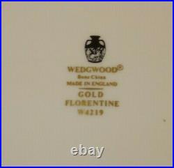 6 Wedgwood Florentine W4219 Gold 10 3/4 Dinner Plates Lot B Excellent