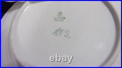 6fraureuth Germany- Artist Signed White Scalloped Gold Trim Dinner Plates 9.5