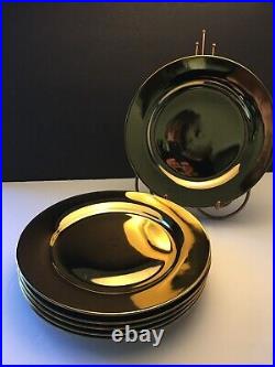 (7) Gold Colored Dinner Plates 10 1/2'