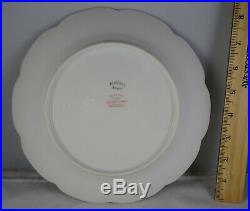 7 Haviland Limoges Antique Porcelain Plates White with Gold Feathered Edge