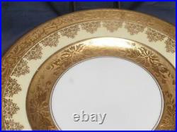 7 Heinrich H&C Bavaria Gold Encrusted Dinner Plates EUC