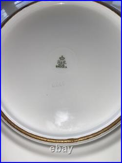 7 Heinrich Selb Dinner Plates Encrusted 22K Gold Monogrammed HMB