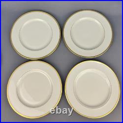 7 Lenox Tuxedo Gold 10 1/2 Dinner Plates Mint