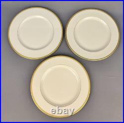 7 Lenox Tuxedo Gold 10 1/2 Dinner Plates Mint