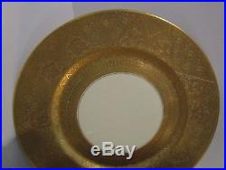 7 OUTSTANDING Heinrich & Co. 11 Heavy Gold Encrusted Dinner Plates MINT