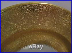 7 OUTSTANDING Heinrich & Co. 11 Heavy Gold Encrusted Dinner Plates MINT