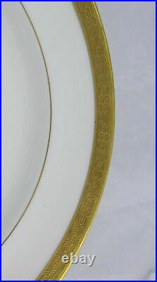 8 Antique C Ahrenfeldt Limoges Gold Band Dinner Plates 9-3/4 France
