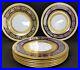8-Antique-Crown-Staffordshire-China-Plates-Gold-Cobalt-Blue-10-1-4-Diameter-01-dhqj