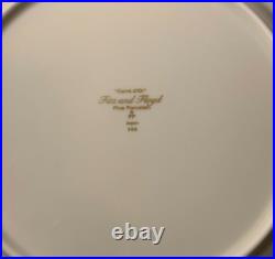 8 Fitz & Floyd Carre d'Or Gold Weave 10 1/4 Dinner Plates Japan Excellent