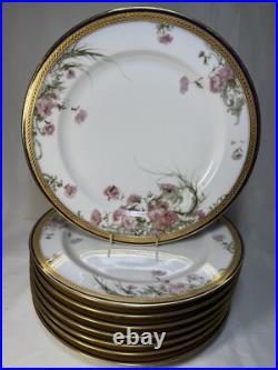 (8) Haviland'Feu de Four' Gold Encrusted withPink Carnations 10.3 DINNER PLATES (8) Haviland'Feu de Four' Gold Encrusted withPink Carnations 10.3 DINNER PLATES