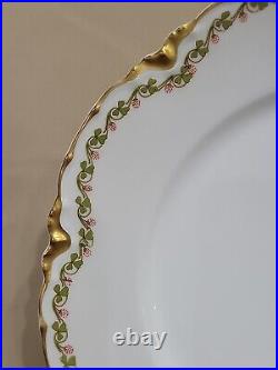 (8) Haviland France Clover Leaf & Gold Schleiger 98 Dinner Plates 9 3/4