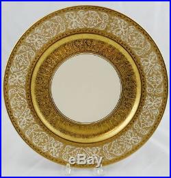 8 Heinrich & Co Gold Encrusted Dinner Service Plates 11 Multiple Available