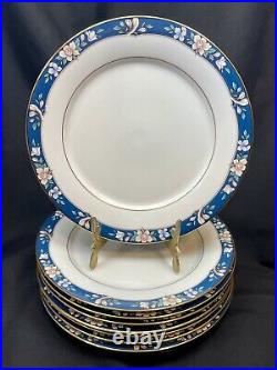(8) Legendary By Noritake PRESCOTT #3880 Pristine 10.25 Gold Trim Dinner Plates