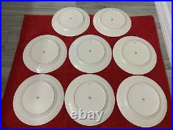 (8) Lenox 10/E88 9 7/8 Inch Dinner Plates Gold Trim