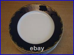 8 ROSENTHAL Classic Rose Frederick the Great Cobalt Gold Dinner Plates 10.25