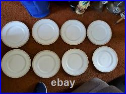 8 Royal Doulton Gold Lace 10 5/8 Dinner Plates
