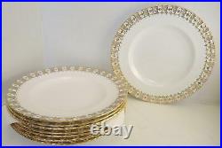 8 Vintage Royal Crown Derby 10 1/4 Dinner Plates Heraldic Pattern