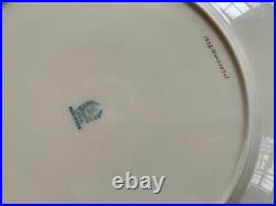 8 vtg 1906 Lenox DINNER PLATE LOT Gold trim blue band charger antique 1830 046D