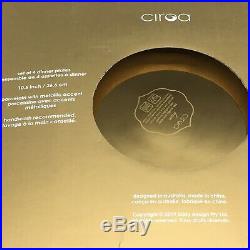 8pc CIROA Luxe Metallic Gold Pumpkin Vine Dinner Dessert Plate Set Thanksgiving