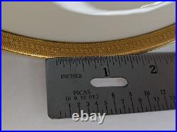8x Vintage Lenox (Green Mark) 10.5 Dinner Plates S2 Pattern Wide Gold Rim