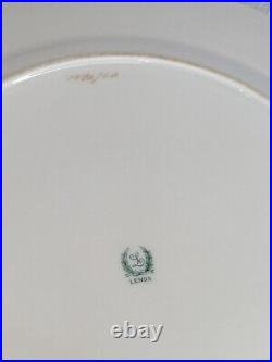 8x Vintage Lenox (Green Mark) 10.5 Dinner Plates S2 Pattern Wide Gold Rim