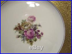 9 Franconia Krautheim 10.75 Gold Encrusted Dinner Plates Lilac Floral Center