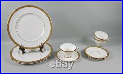 9pc Lot of Royal Doulton China ROYAL GOLD Dinnerware Cups/Saucers, Dinner Plates