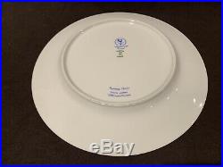 A Raynaud Ceralene Limoges Morning Glory Ring Dinner Plate Set 9- 10 3/4 D Gold