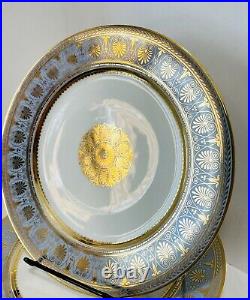 AMAZING! 10 Antique FRENCH SEVRES DINNER PLATES Chateau De St Cloud 19th C. Gold