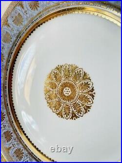 AMAZING! 10 Antique FRENCH SEVRES DINNER PLATES Chateau De St Cloud 19th C. Gold