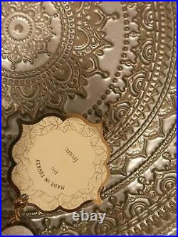 Akcam Turkish 4 Gold Lace 4 Dinner Charger Plates Dishes