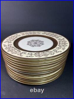 American Picard Decoration Heavy Gold Dinner Plate Set of 12