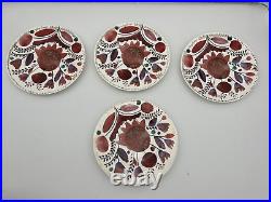 Anthropologie Harvest Foliage 4 Dinner 4 Side Plate Set Floral Dinnerware