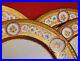 Antique-12-set-Guerin-Limoges-Raised-Gold-Encrusted-Jeweled-Dinner-Plate-Rose-EC-01-uvkm